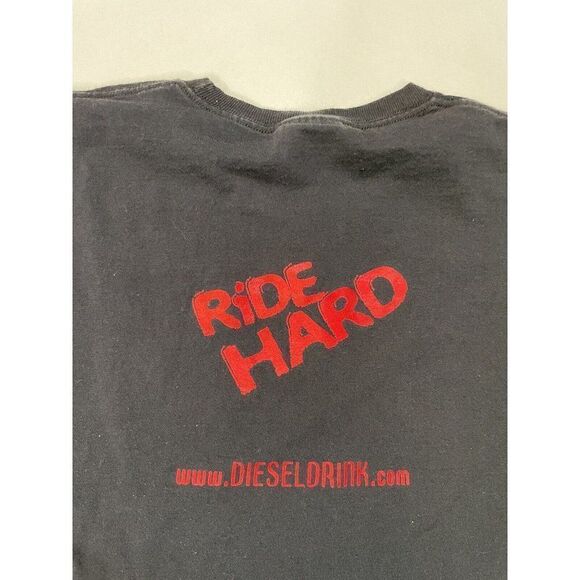 Diesel Energy Drink Ride Hard Graphic T-shirt Men XL Black Short Sleeve - Picture 2 of 8